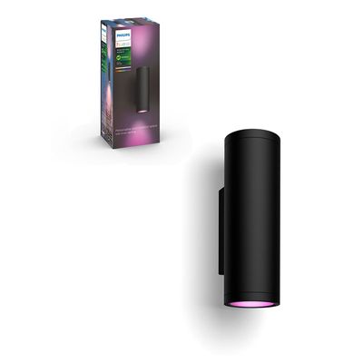 Aplică grădină RGBW 2X8W IP44, negru, Philips Aplică grădină RGBW 2X8W IP44, negru, Philips