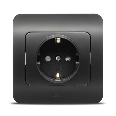 Priză CP protecție copii negru mat Jazz, Elbi