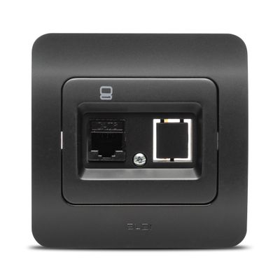 Priză UTP 1XRJ45 negru mat Jazz, Elbi