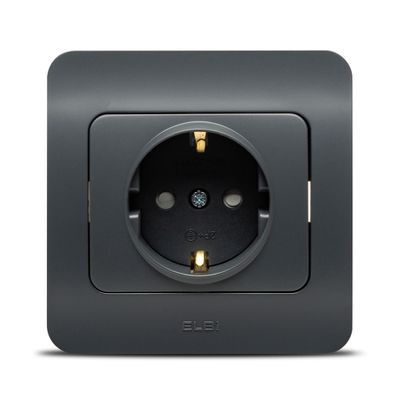 Priză CP protecție copii antracit Jazz, Elbi