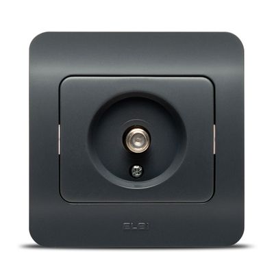 Priză TV conector F antracit Jazz, Elbi