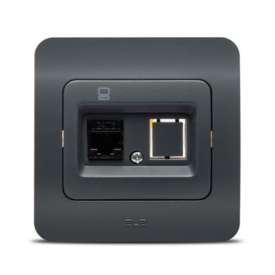Priză UTP 1XRJ45 antracit Jazz, Elbi