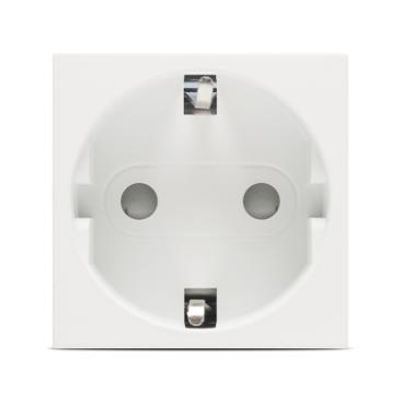 Priză Schuko Protecție Copii 2M alb mat Moda Voice, Elbi