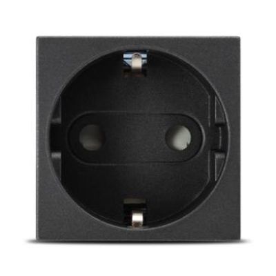 Priză Schuko Protecție Copii 2M antracit mat Moda Voice, Elbi