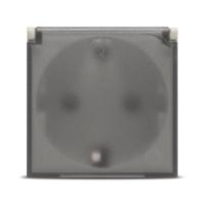 Priză Schuko Capac Protecție Copii 2M bej mat Moda Voice, Elbi