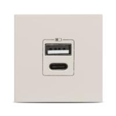 Priză USB A+C 5V 2,4A 2M bej mat Moda Voice, Elbi