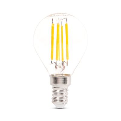 Bec LED cu filament sferic G45 4W E14 2700K, Total Green
