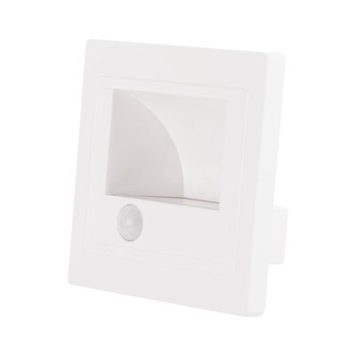 Spot treaptă LED 1W 4000K cu senzor PIR, 86mm, alb, Erste