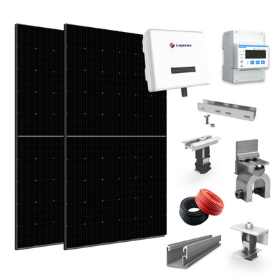 Kit sistem 8 kW trifazat fotovoltaic On Grid/ Off Grid, invertor Solplanet, contor, 20 buc x panouri solare 
