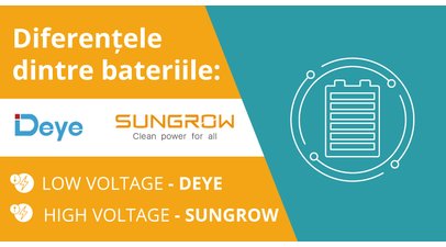Diferența principală între bateriile high voltage (Sungrow) și low voltage (Deye)