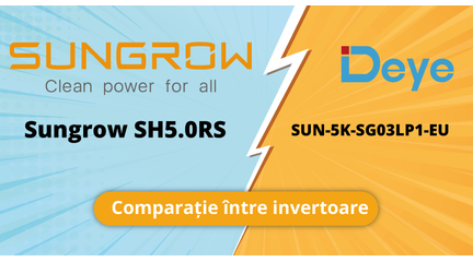 Comparație între invertoarele Sungrow SH5.0RS și Deye SUN-5K-SG03LP1-EU