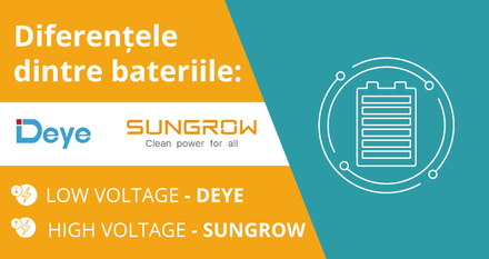 Diferența principală între bateriile high voltage (Sungrow) și low voltage (Deye)
