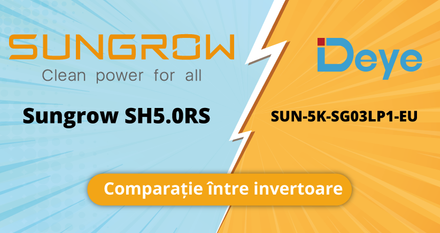 Comparație între invertoarele Sungrow SH5.0RS și Deye SUN-5K-SG03LP1-EU