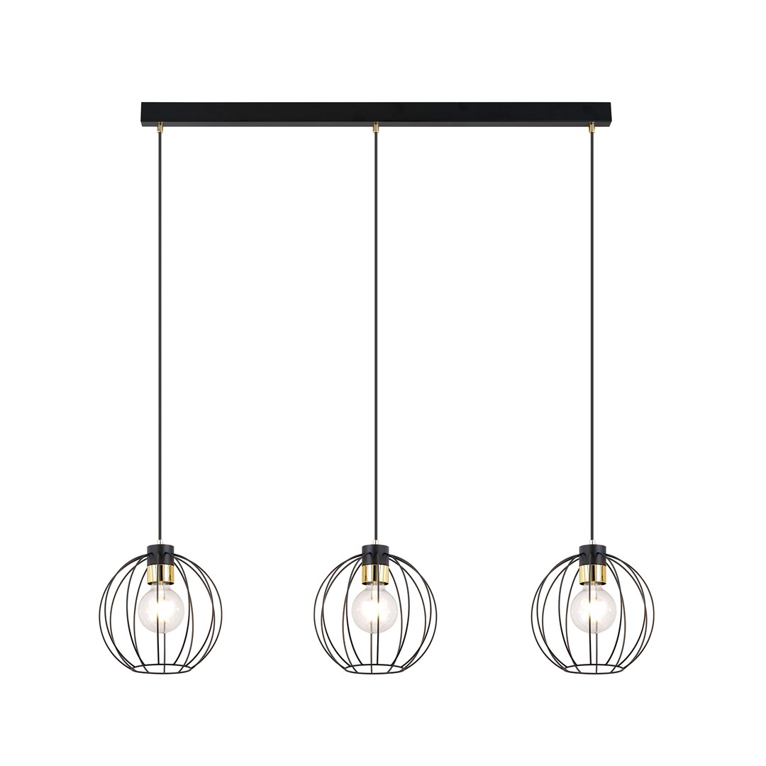 Pendul GINO E27 Negru + auriu 1222_3, Emibig
