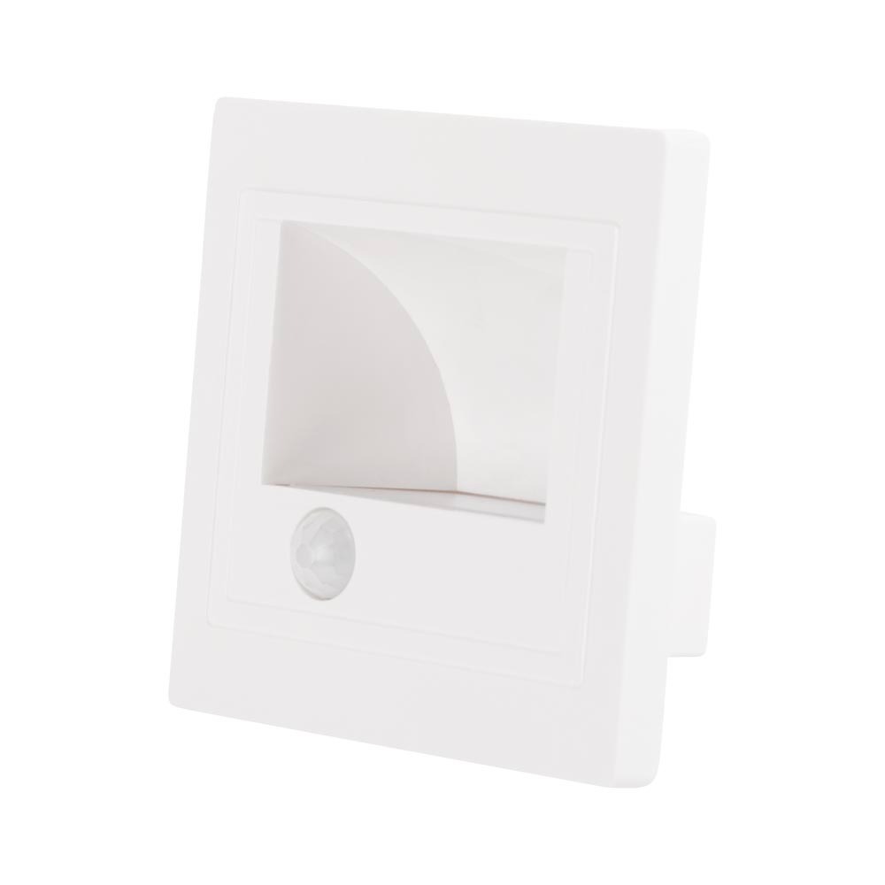 Spot treaptă LED 1W 4000K cu senzor PIR, 86mm, alb, Erste